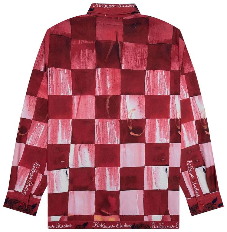 KidSuper Strangers In the Night Button Up Red