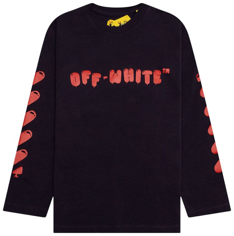 Off White Balloons Long Sleeve Tee Navy Blue