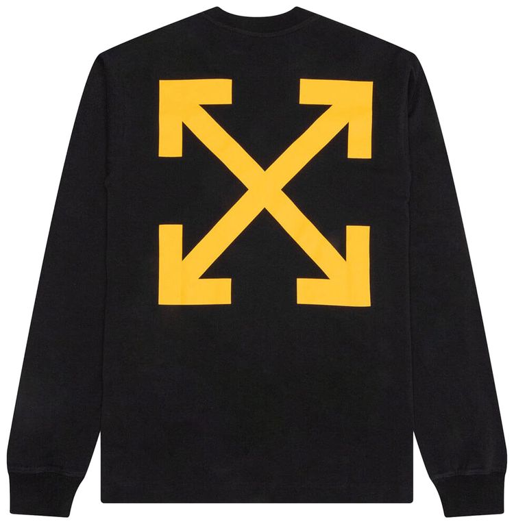 Off White Arrow Caravaggio Ann Skate Long Sleeve Tee BlackWhite