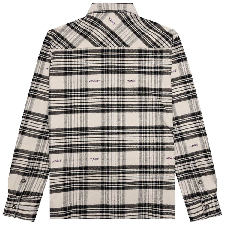 Off White Flannel Skate Shirt New BeigePurple