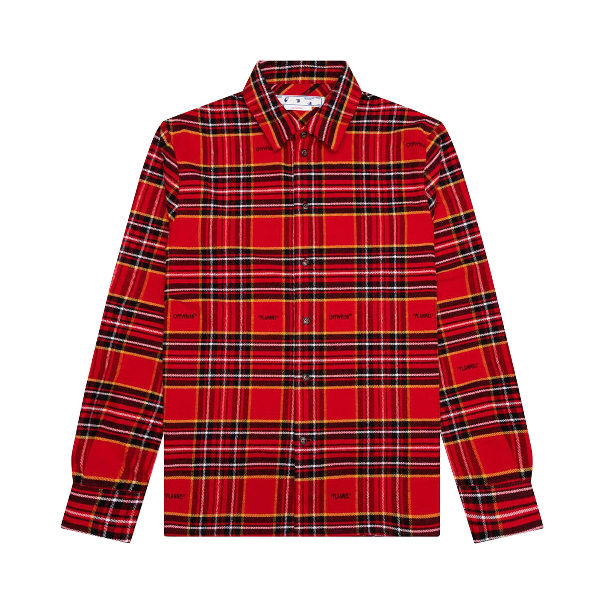Size s Off White Flannel Skate Shirt Red Black