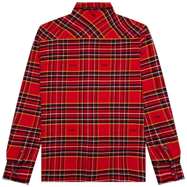 Off White Flannel Skate Shirt RedBlack