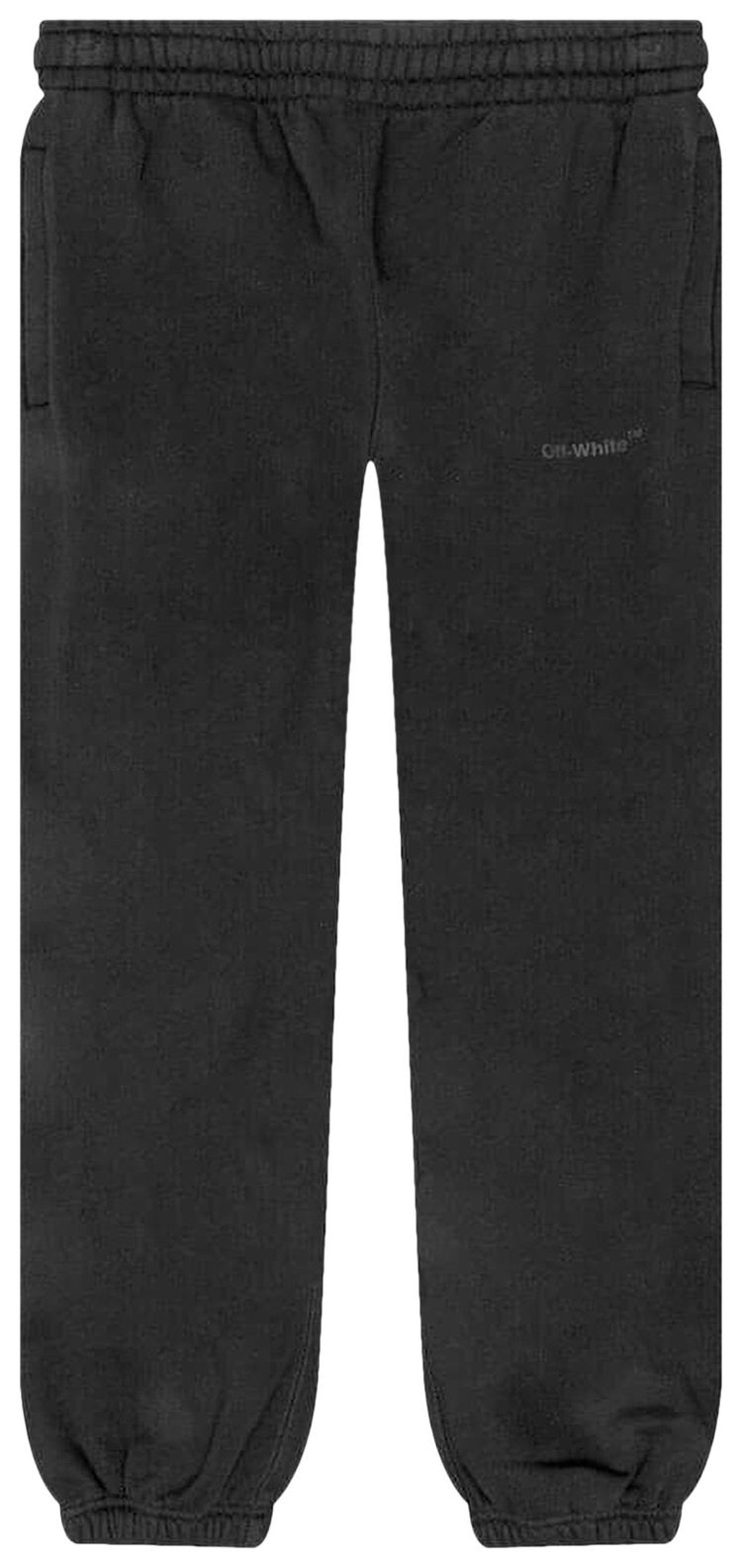 Off White Diagonal Tab Shorten Sweatpant BlackBlack