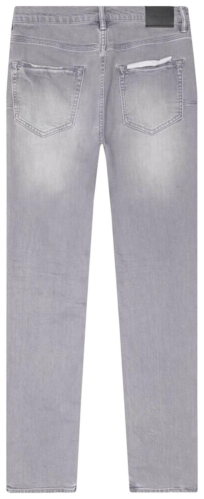 PURPLE BRAND Mid Rise Straight Jean Faded Grey