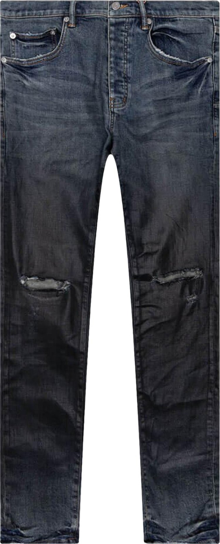 PURPLE BRAND Ripped Gradient Slim Fit Jeans 'Mid Indigo'