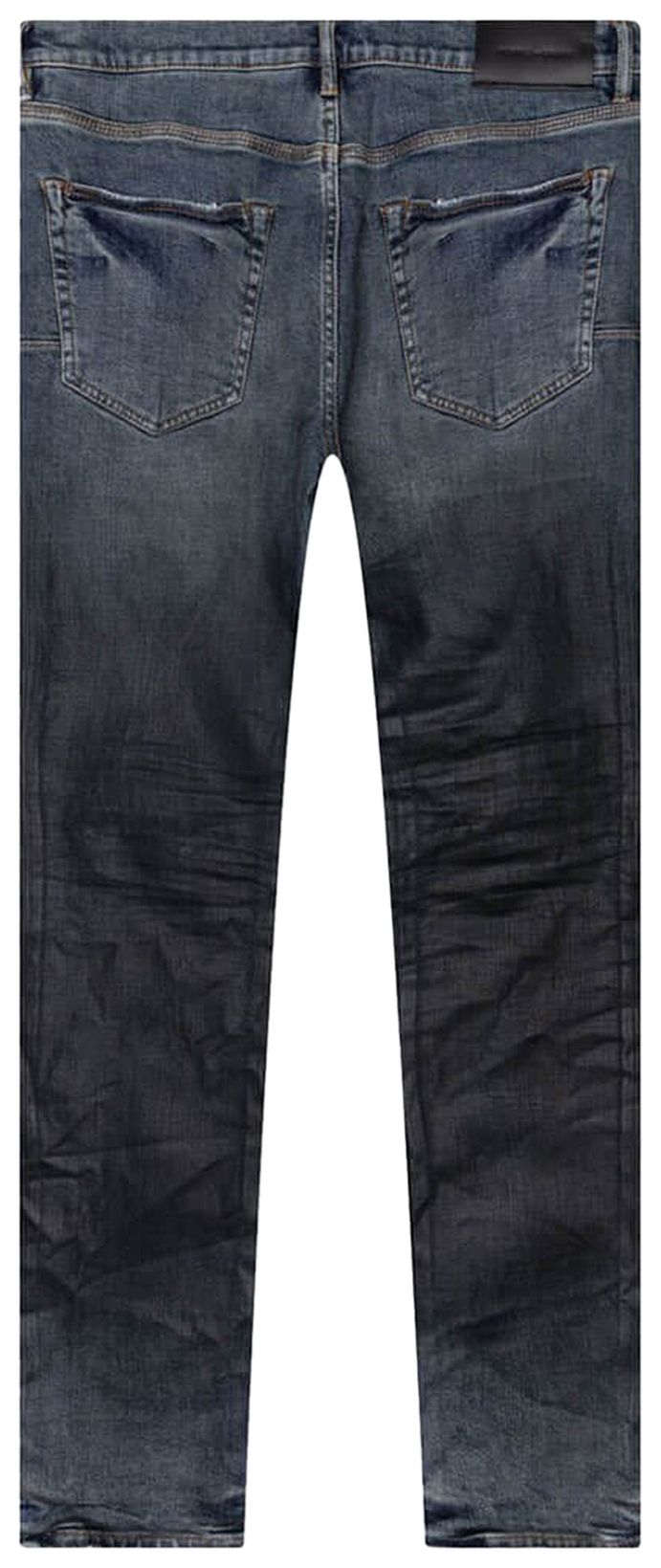 PURPLE BRAND Ripped Gradient Slim Fit Jeans Mid Indigo