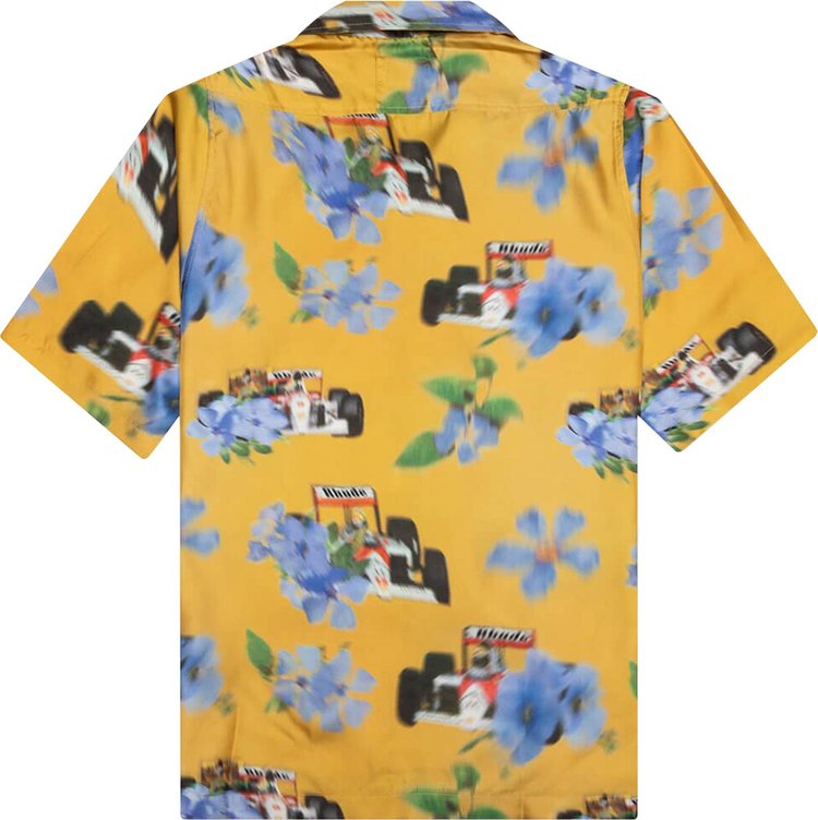 Rhude Loix Silk Shirt YellowMulticolor