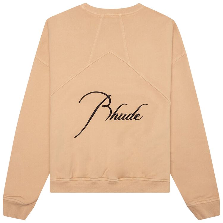 Rhude Logo Embroidered Sweatshirt Sand
