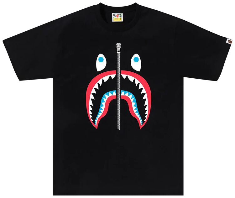 BAPE Colors Shark Tee Black