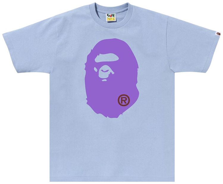 BAPE Colors Big Ape Head Tee Sax