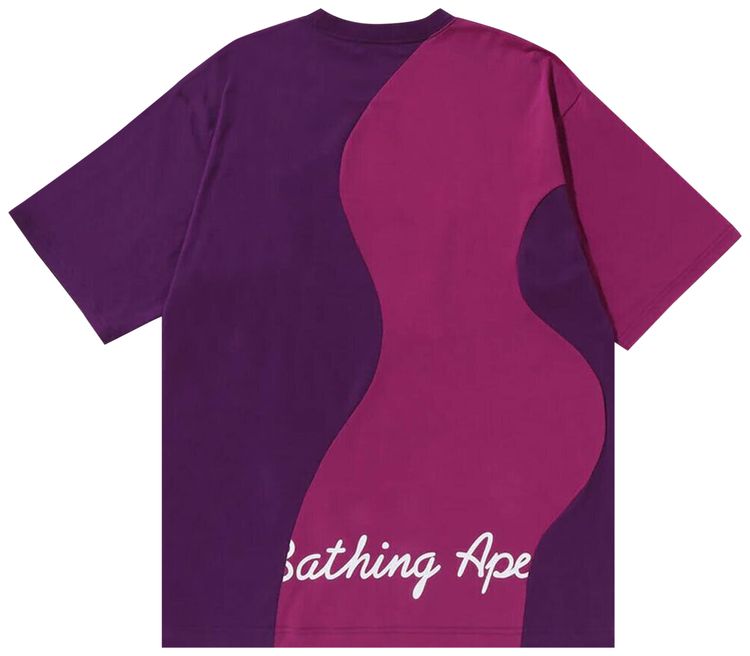 BAPE Cutting College Relaxed Fit Tee Purple