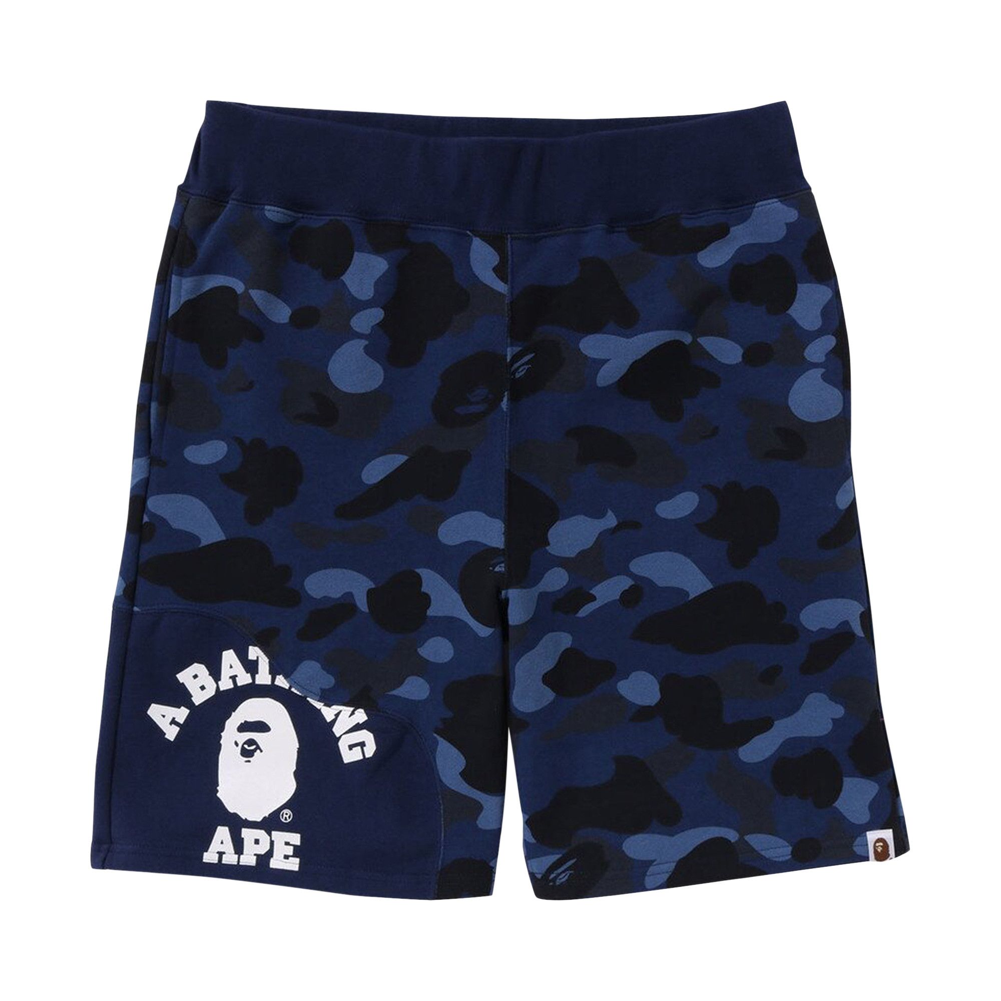 Buy BAPE Color Camo Cutting Sweat Shorts 'Navy' - 1J30 153 012