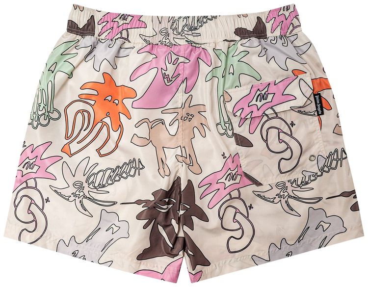 Palm Angels Palmity All Over Swimshorts ButterMulticolor