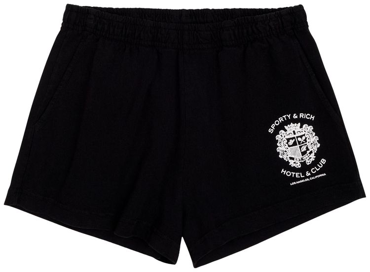 Sporty  Rich Hotel Disco Shorts BlackWhite