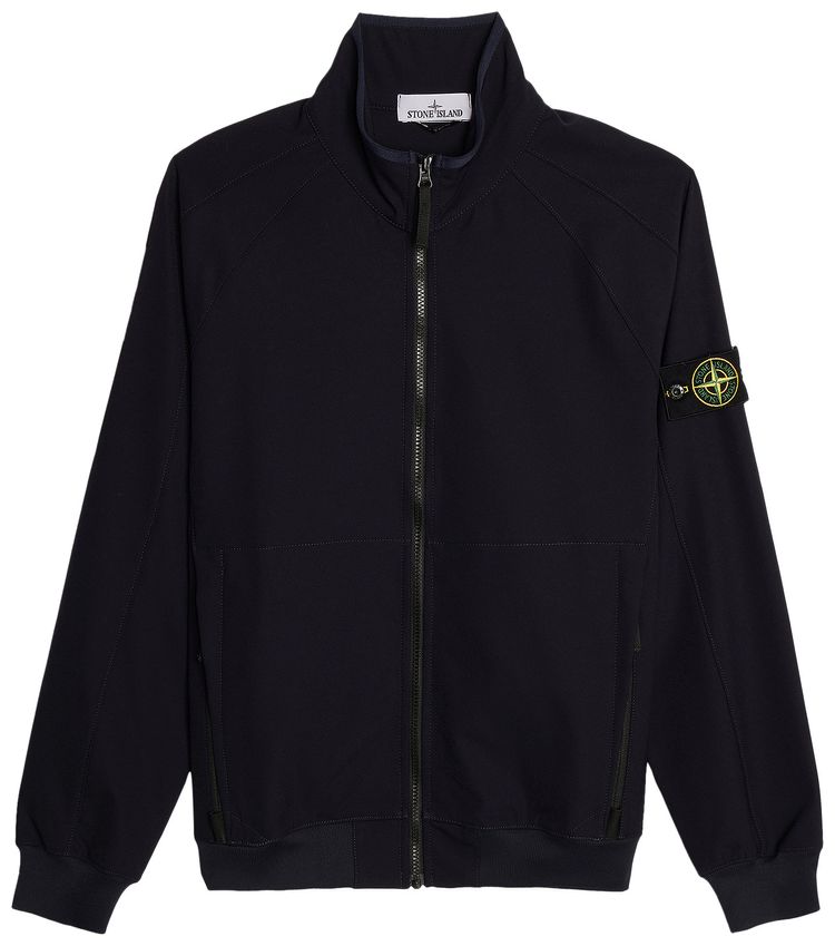 Stone Island Stretch Technical Fleece Jacket Navy Blue