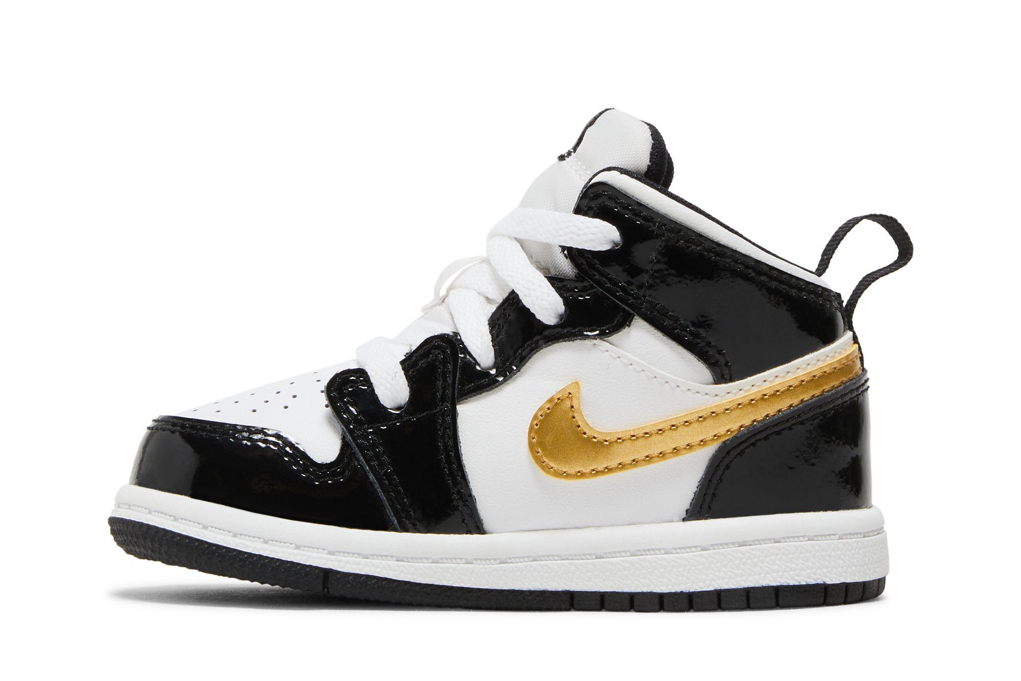 Buy Air Jordan 1 Mid Patent SE TD 'Black Gold' - BQ6933 007