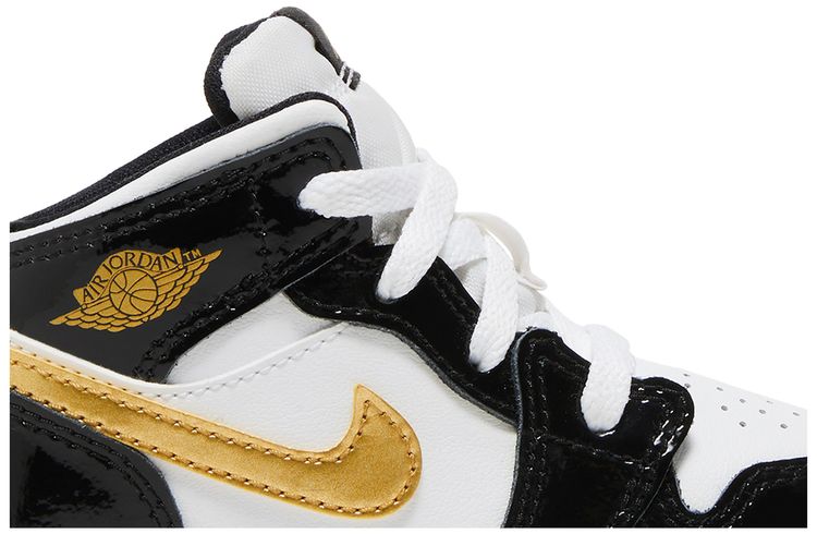 Air Jordan 1 Mid Patent SE TD Black Gold