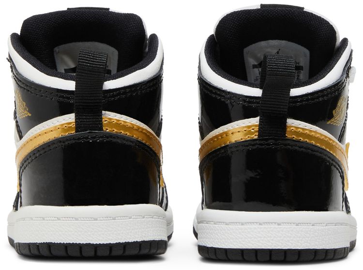 Air Jordan 1 Mid Patent SE TD Black Gold