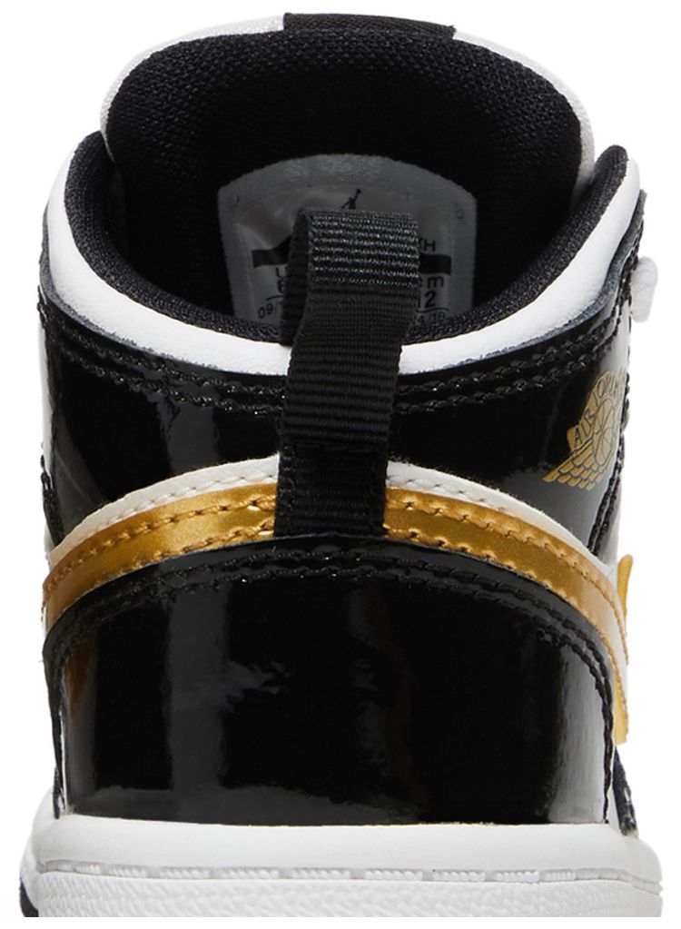Air Jordan 1 Mid Patent SE TD Black Gold