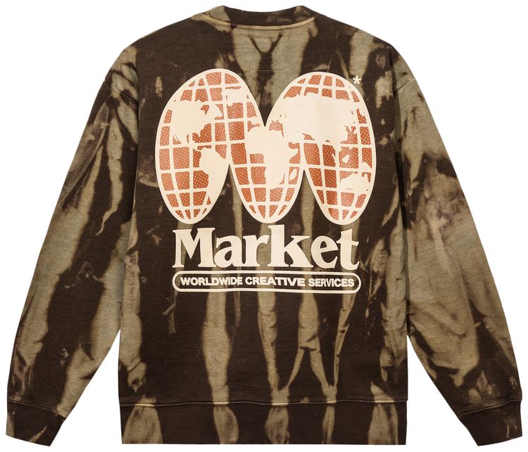 Market Creative Services Crewneck Sweatshirt Bark Dye