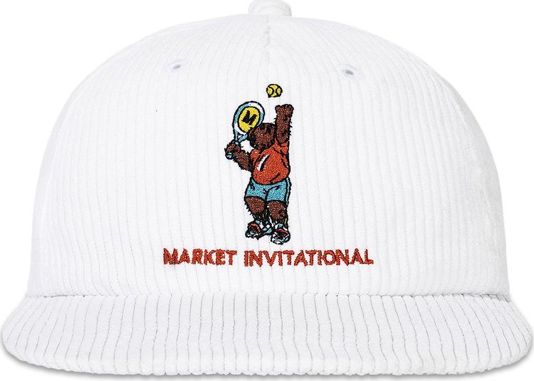 Market Market Invitational 5 Panel Corduroy Hat 'White'