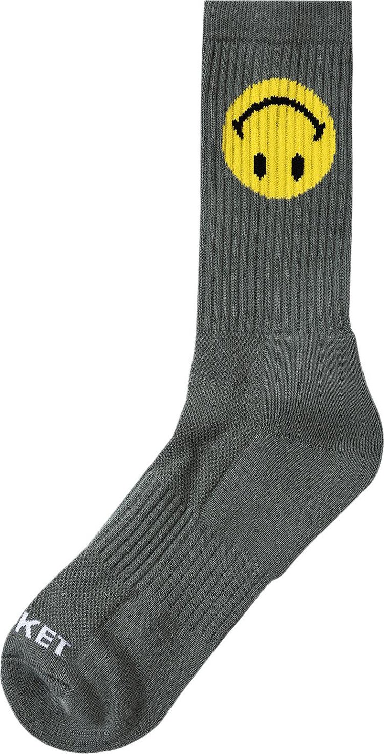 Market Smiley Upside Down Socks Sage