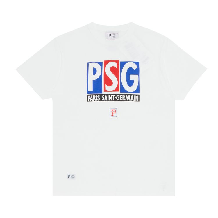 Paris Saint Germain x Over The Pitch Classic Emblem Tee White
