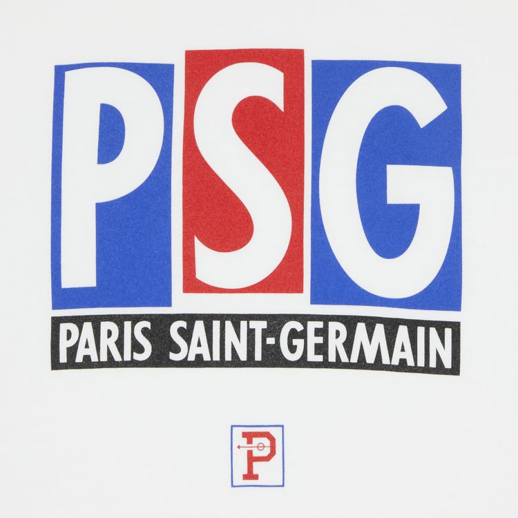 Paris Saint Germain x Over The Pitch Classic Emblem Tee White