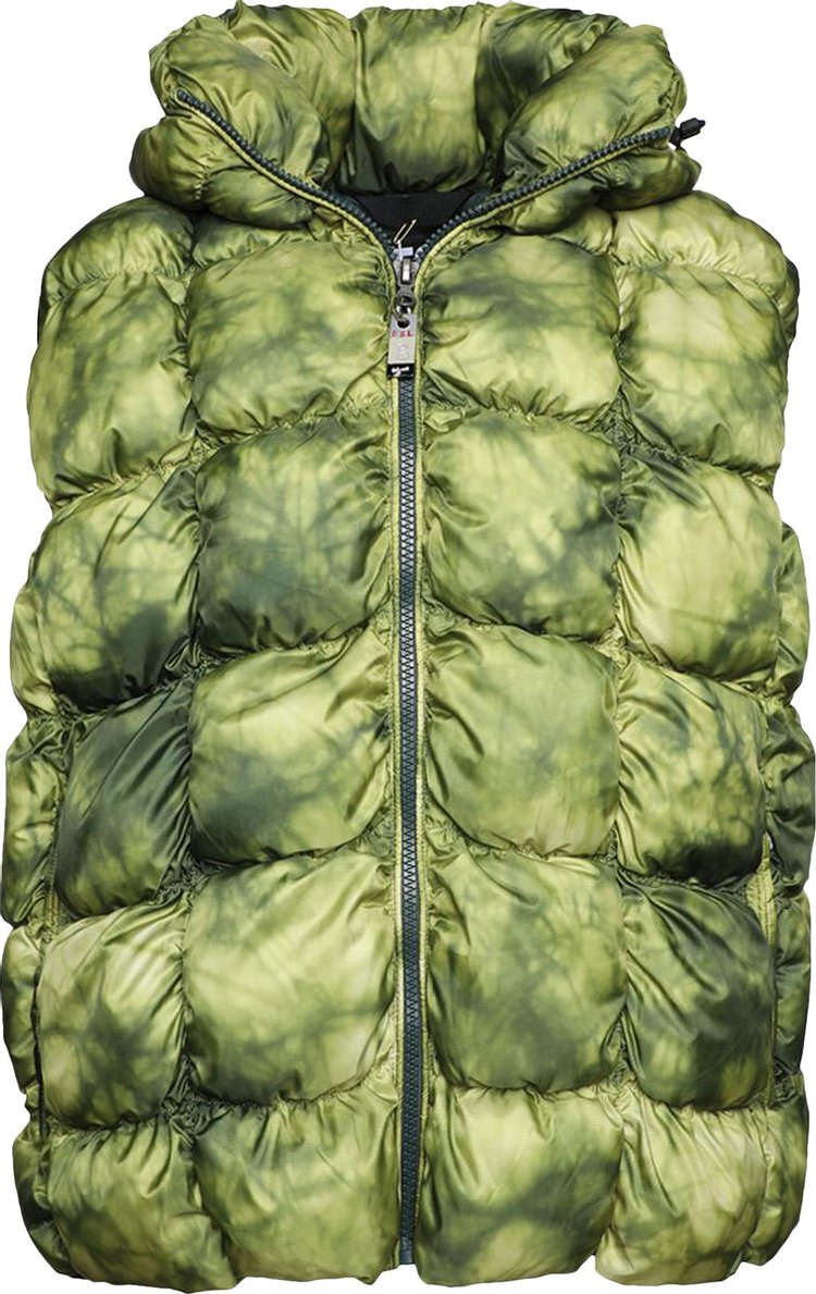 Diesel W-Ralle-Sl Padded Vest Jacket With Hood 'Green'