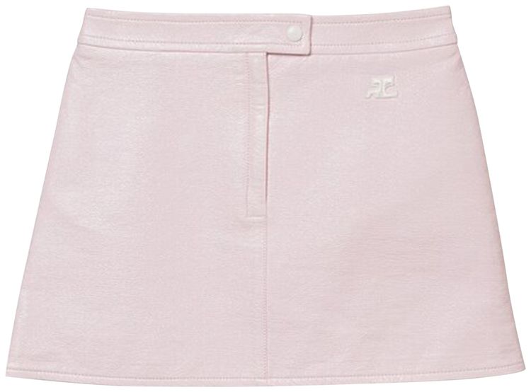 Courreges Vinyl Mini Skirt Pale Pink