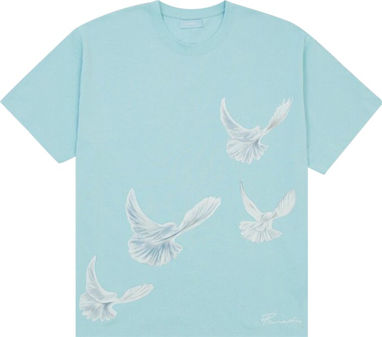 3.PARADIS Singing Doves T-Shirts 'Sky Blue'
