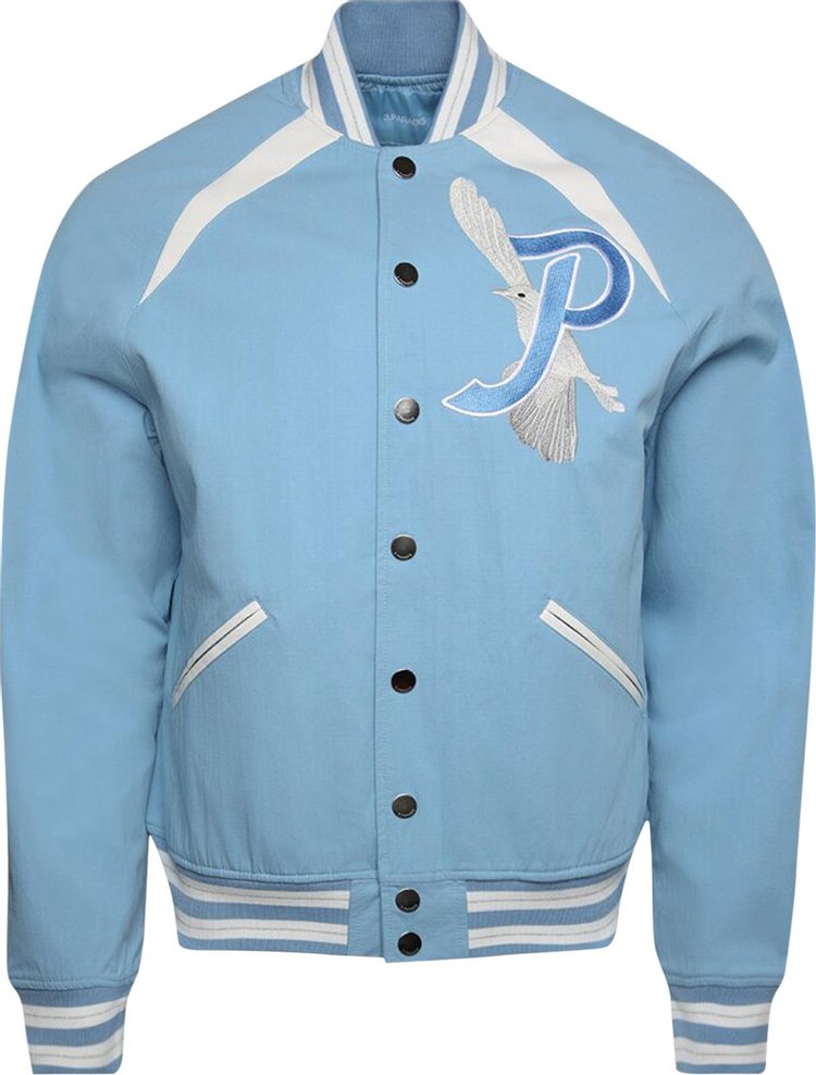 3.PARADIS High Loft Varsity Jacket 'Sky Blue'