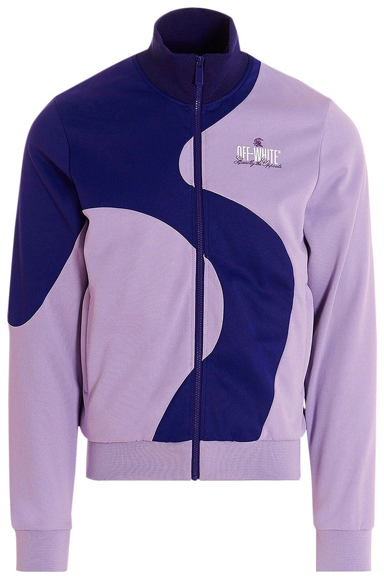 Off White Organic Block Acet Track Top Dusty Purple