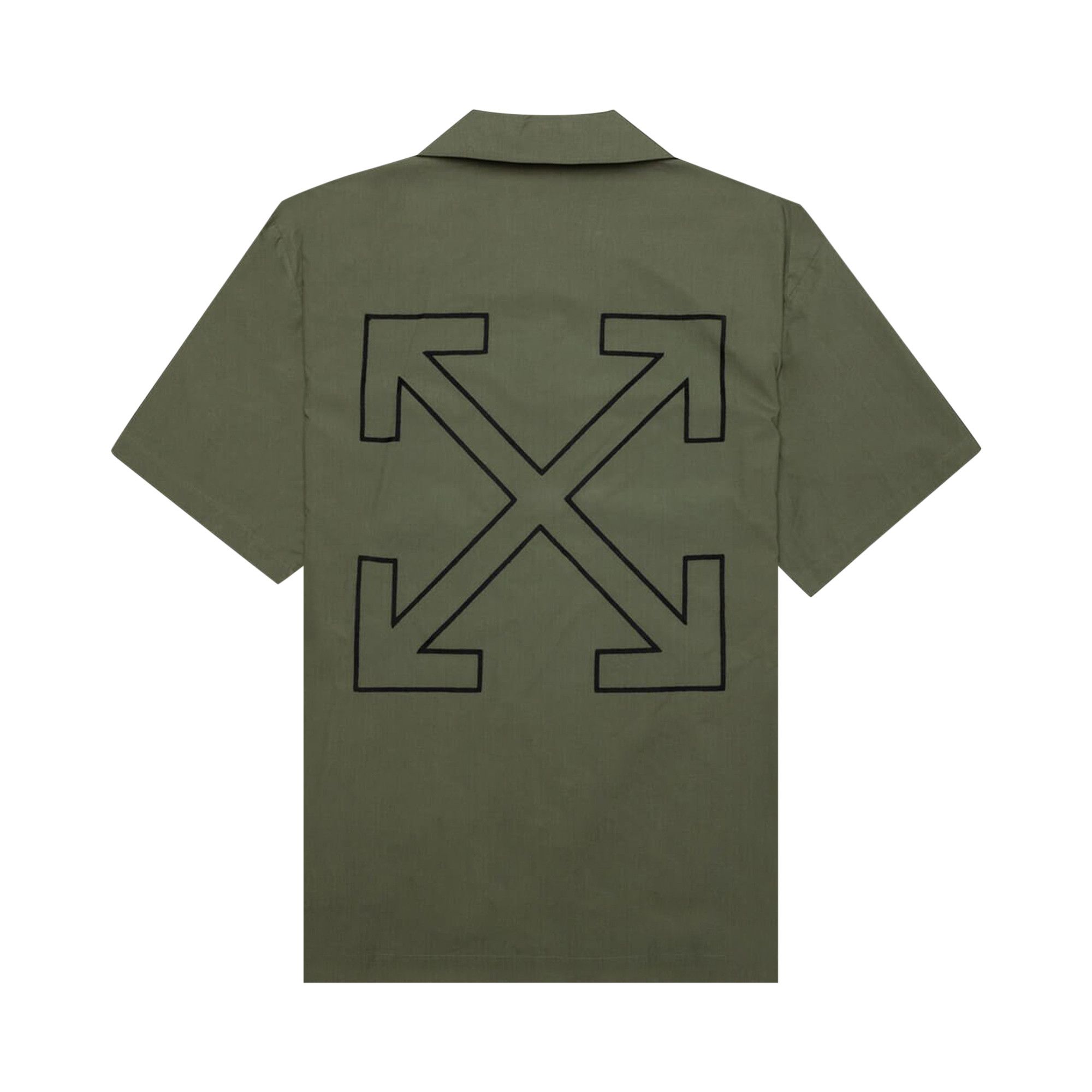Buy Off-White Arrow Outline Pajama Short-Sleeve Shirt 'Army