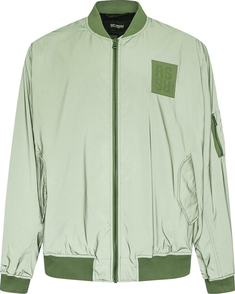 Raf Simons Classic Bomber With Leather Patch 'Green'
