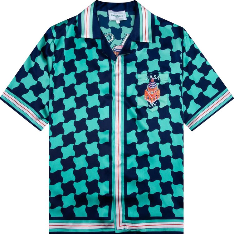 Buy Casablanca Cuban Collar Shirt 'Multicolor' - MS23 SH 003 13 MULT | GOAT