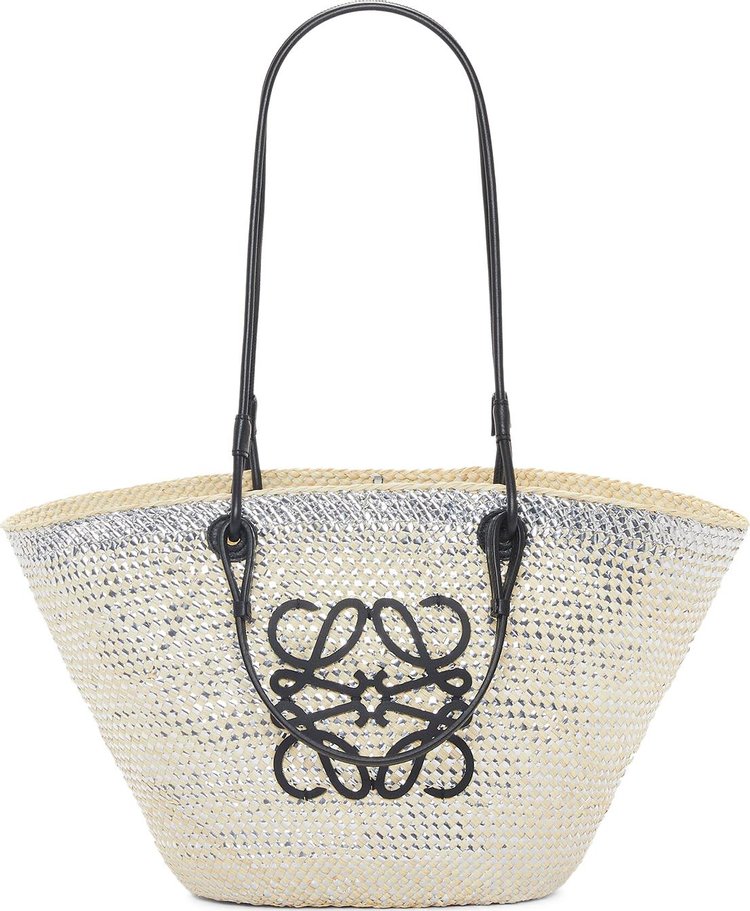 Loewe Anagram Basket Sparkling Bag 'Natural/Silver'