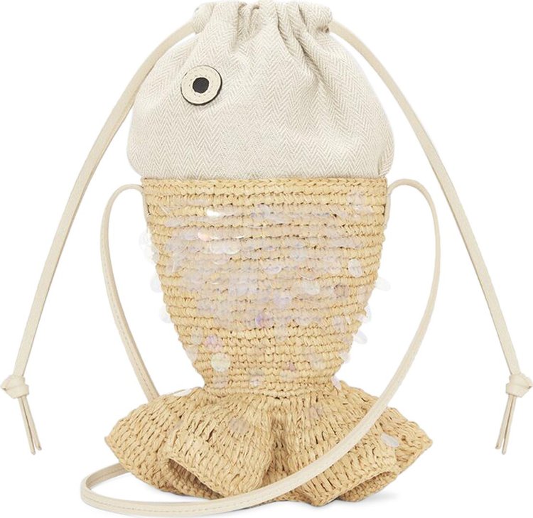 Loewe Fish Pouch 'Natural/Ivory'