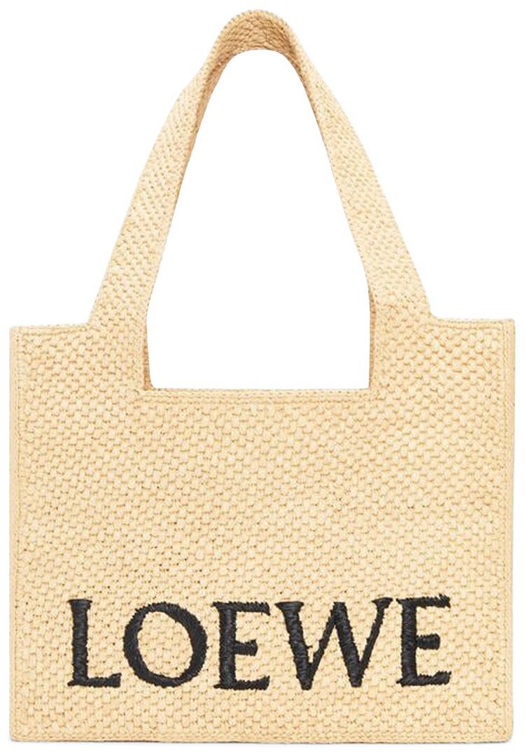Loewe Font Medium Tote Bag Natural