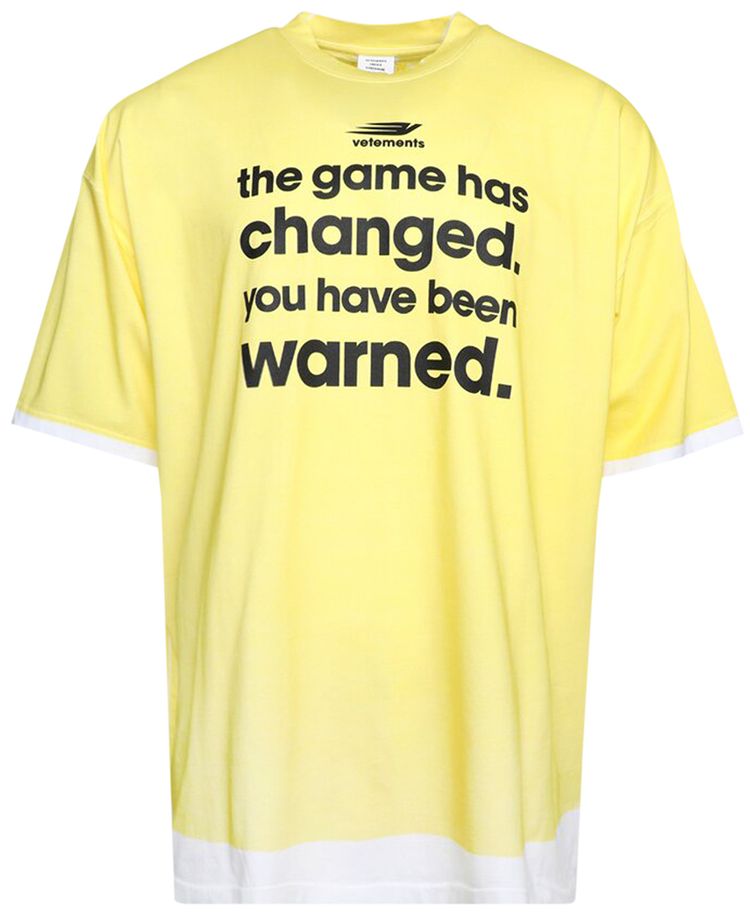 Vetements Gamechanging T Shirt Yellow