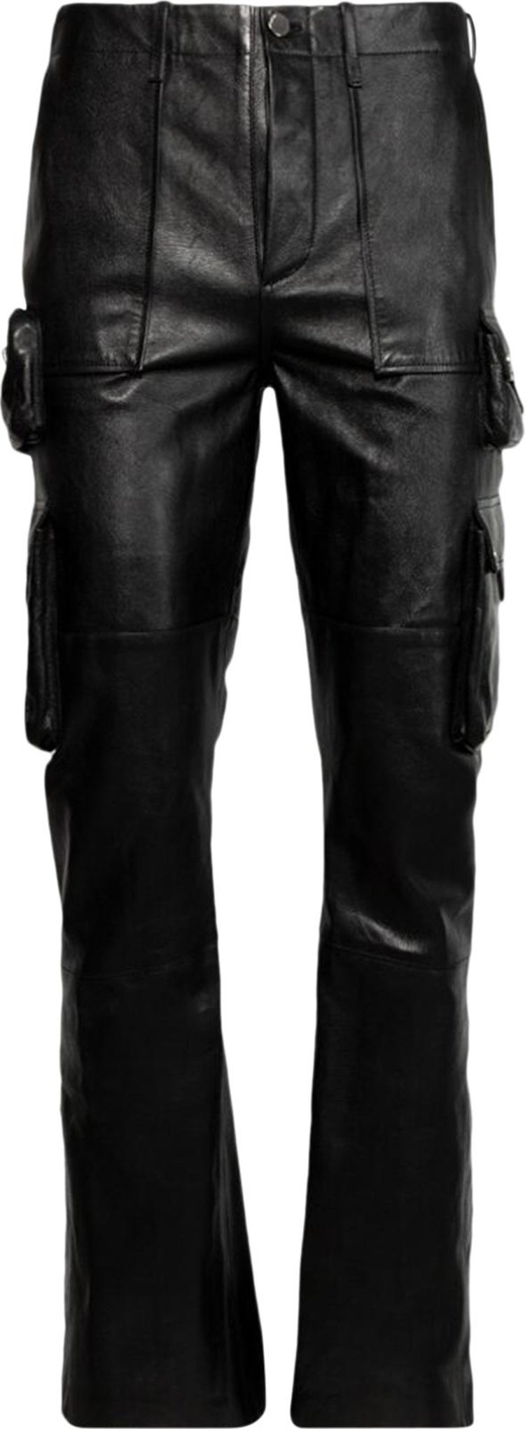 Amiri Leather Tactical Flare Cargo 'Black'