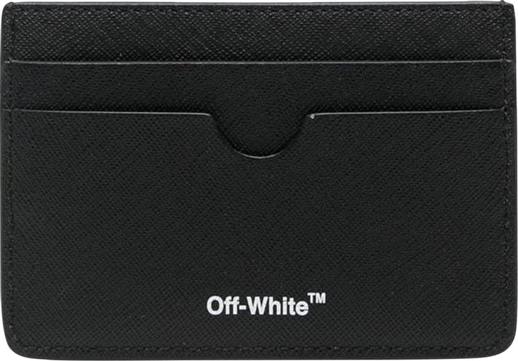 Off White Binder Diagonal Card Case BlackWhite