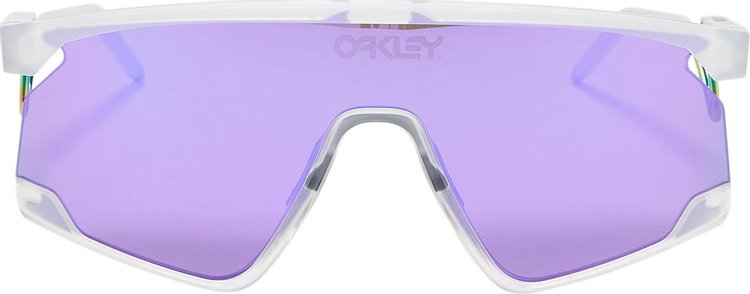 BXTR Metal Prizm Violet Lenses, Matte Clear Frame Sunglasses