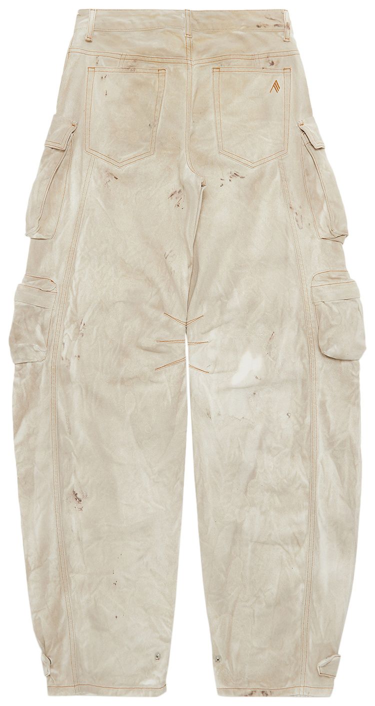 The Attico Fern Long Pants Natrual Marble