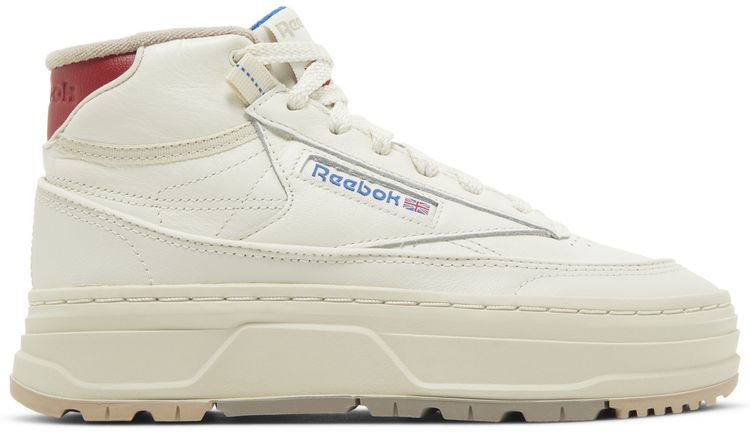 Reebok Wmns Club C Geo Mid Chalk Flash Red