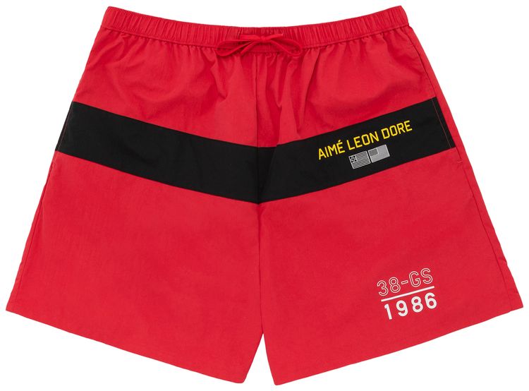 Aime Leon Dore 38 GS Offshore Paneled Short Red
