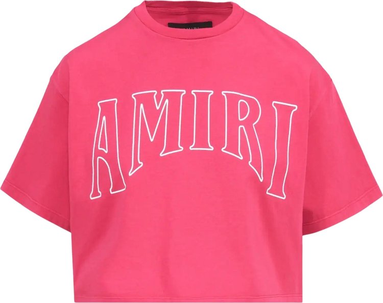 Amiri Sun Cropped Tee 'Pink/Purple'