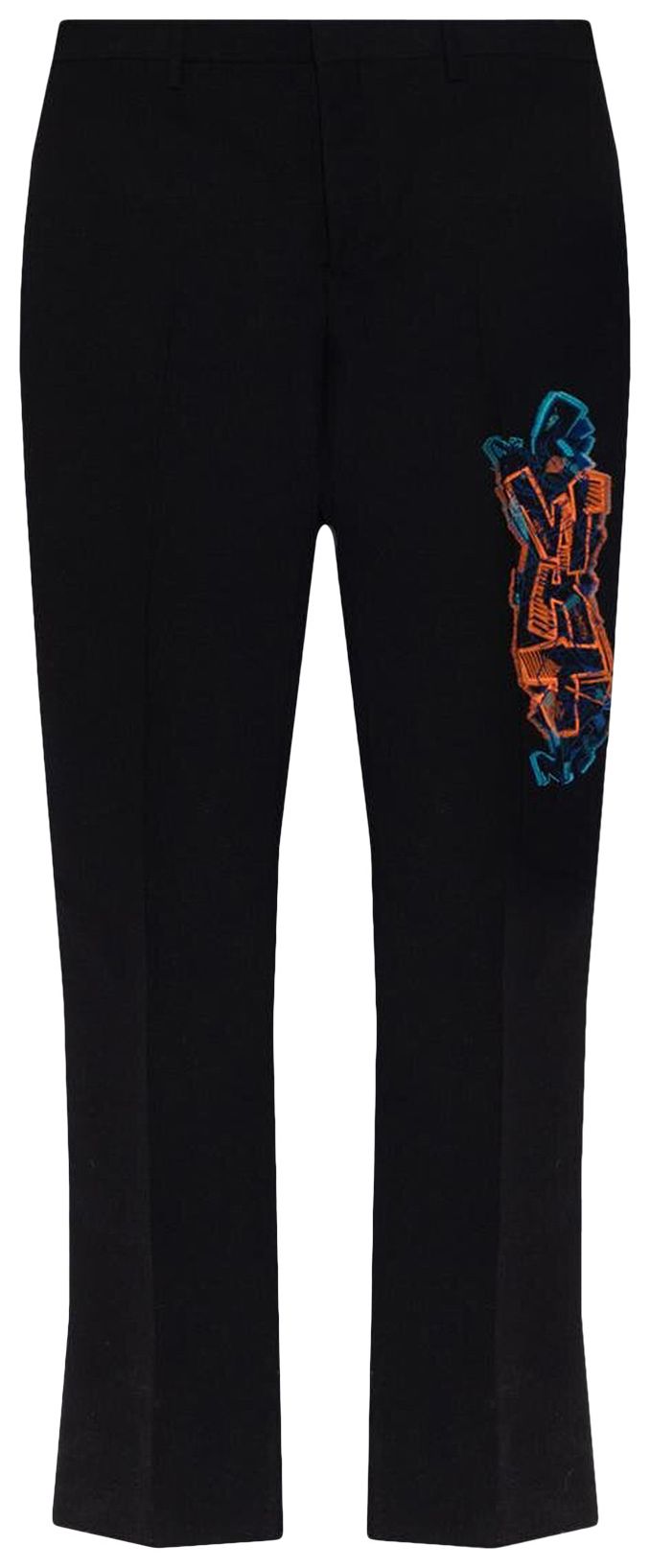 Off White Graf Coupe Slim Pant BlackFluorescent Orange