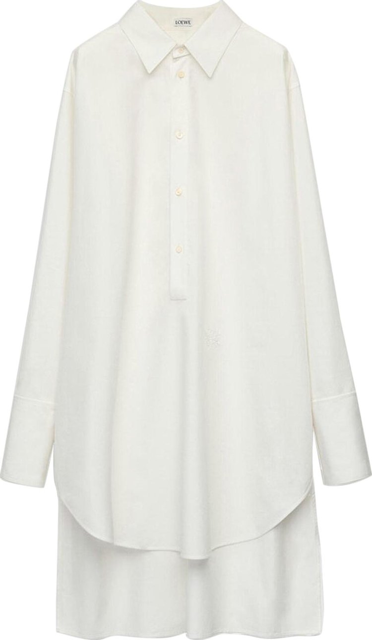 Loewe Deconstructed Long-Sleeve Shirt Dress 'Optic White'
