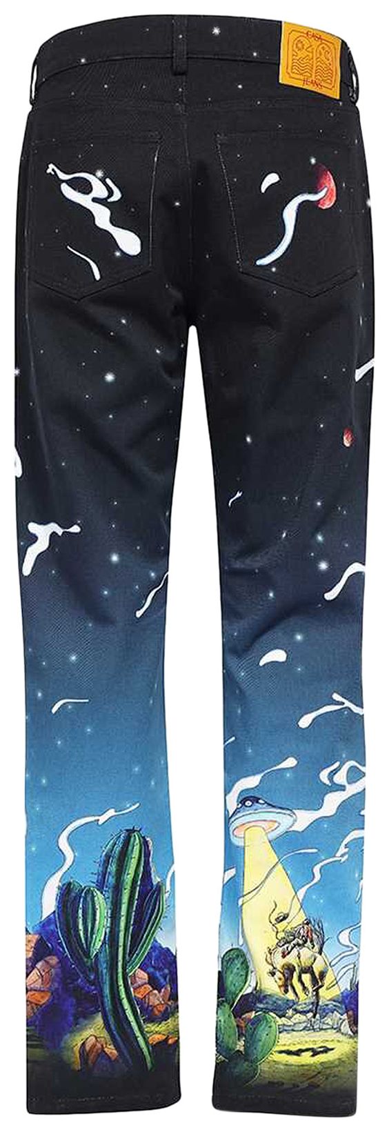 Casablanca Cowboy De LEspace Printed Straight Leg Jeans Multicolor